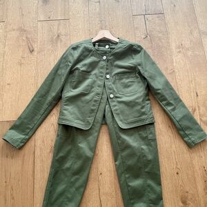 10 Crosby Derek Lam Green Utility Jumpsuit